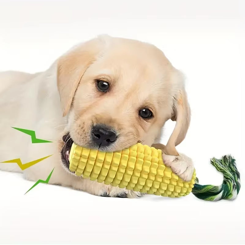 Ultimate Dog Chew Toy for Aggressive Chewers - Tough, Durable, and Squeaky Interactive Corn Stick for All Breeds