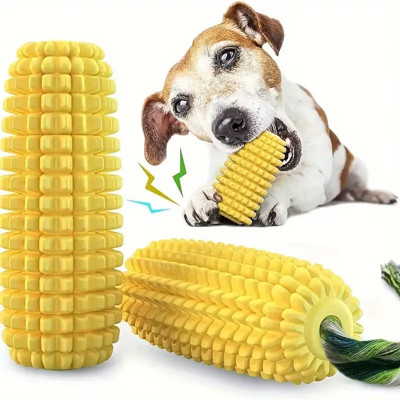 Ultimate Dog Chew Toy for Aggressive Chewers - Tough, Durable, and Squeaky Interactive Corn Stick for All Breeds