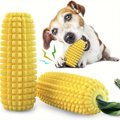 Ultimate Dog Chew Toy for Aggressive Chewers - Tough, Durable, and Squeaky Interactive Corn Stick for All Breeds