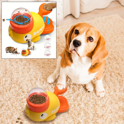 Engaging Dog Food Feeder - Cartoon Duck Design Puzzle Toy for Happy, Healthy Pets