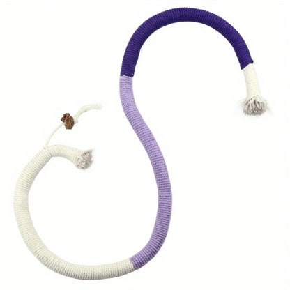 Engaging Cotton Cat Chew Toy - Perfect for Teeth Cleaning and Nibbling Fun with Catnip Rope