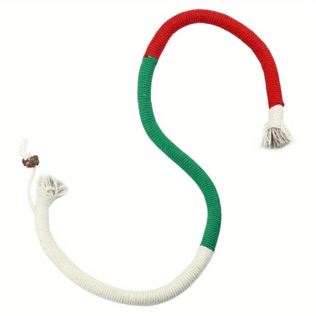 Engaging Cotton Cat Chew Toy - Perfect for Teeth Cleaning and Nibbling Fun with Catnip Rope
