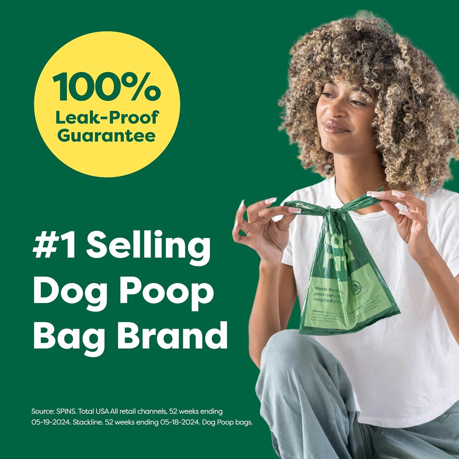 Dog Poop Bags with Easy-To-Tie Handles, Extra Wide Opening, Dispensing Boxes, Guaranteed Leakproof, Lavender, 600 Handle Bags